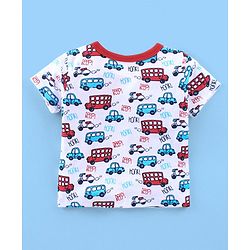 Babyhug 100% Cotton Knit Antibacterial Vest with Star Print Pack of 5 - Multicolour