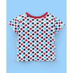 Babyhug 100% Cotton Knit Antibacterial Vest with Star Print Pack of 5 - Multicolour