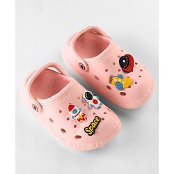 Cute Walk by Babyhug Clogs Space Appliques - Pink