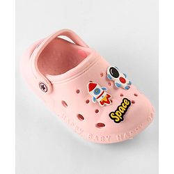 Cute Walk by Babyhug Clogs Space Appliques - Pink