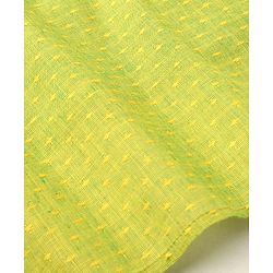 Babyhug Cotton Woven Full Sleeves Dobby Embroidery Kurta & Dhoti Set - Lime Green