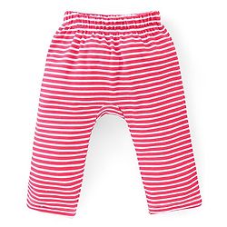 Babyhug Interlock Knit Full Length Diaper Leggings Stripes Design Pack of 3 -Multicolour