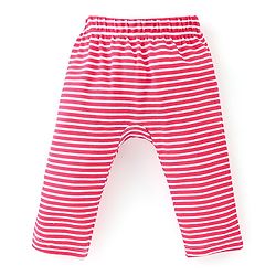 Babyhug Interlock Knit Full Length Diaper Leggings Stripes Design Pack of 3 -Multicolour