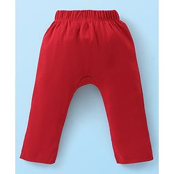 Babyhug Cotton Knit Full Length Diaper Pants Striped & Car Printed Pack of 3 - Multicolour