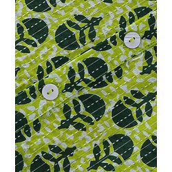 Babyhug Cotton Full Sleeves Floral Printed Kurta & Pyjama Set - Green