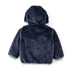 Babyhug Full Sleeves Solid Colored Reversible Jacket with Pockets - Silver