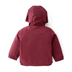 Babyhug Full Sleeves Solid Colored Reversible Jacket with Pockets - Wine