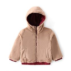 Babyhug Full Sleeves Solid Colored Reversible Jacket with Pockets - Wine