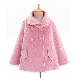 Babyhug Full Sleeves Trench Coat Heart Print - Pink