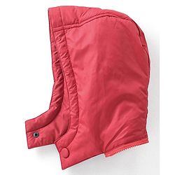 Babyhug Woven Full Sleeves Jacket With Detachable Hood - Red White & Blue
