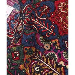 Babyhug Rayon Full Sleeves All Over Printed Dhoti Kurta Set - Navy Blue