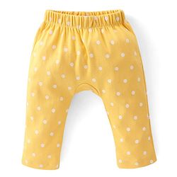 Babyhug Cotton Knit Full Length Diaper Pants Stars Printed Pack of 3 - Pink & Yellow