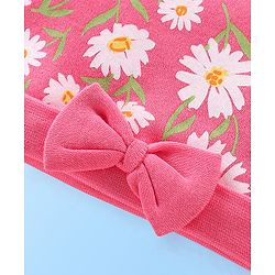 Babyhug 100% Cotton Cap Floral Printed Pink - Diameter 11.5 cm