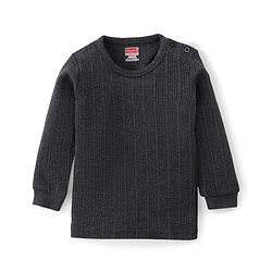 Babyhug Full Sleeves Solid Thermal Vest Pack of 2 - Dark Grey