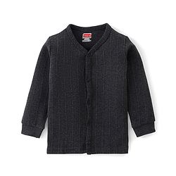 Babyhug Full Sleeves Solid Thermal Vest Pack of 2 - Dark Grey