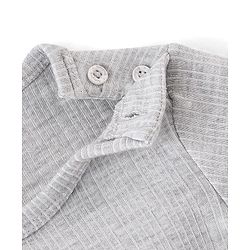 Babyhug Full Sleeves Solid Thermal Vests Pack of 2 - Light Grey