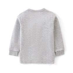 Babyhug Full Sleeves Solid Thermal Vests Pack of 2 - Light Grey