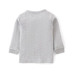 Babyhug Full Sleeves Solid Thermal Vests Pack of 2 - Light Grey