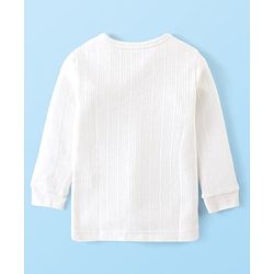 Babyhug Full Sleeves Thermal Vest Set Solid Colour Pack Of 2 - Offwhite