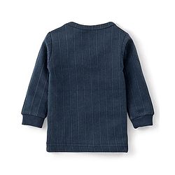 Babyhug Full Sleeves Solid Colour Thermal Vest & Pullover Set Pack Of 2 - Navy Blue