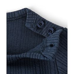 Babyhug Full Sleeves Solid Colour Thermal Vest & Pullover Set Pack Of 2 - Navy Blue