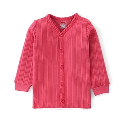 Babyhug Full Sleeves Solid Thermal Vests Pack of 2 - Coral