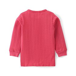 Babyhug Full Sleeves Solid Thermal Vests Pack of 2 - Coral