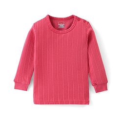 Babyhug Full Sleeves Solid Thermal Vests Pack of 2 - Coral