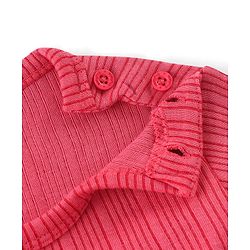 Babyhug Full Sleeves Solid Thermal Vests Pack of 2 - Coral