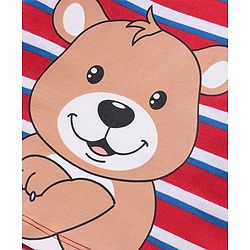 Babyhug 100% Cotton Knit to Knit Full Sleeves Stripes  T-Shirt and  Trouser-Maroon & Brown