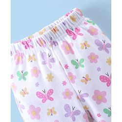 Babyhug Cotton Knit Full Length Bootie Leggings With Polka Dot Prints Pack of 3 -Multicolour