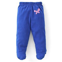 Babyhug Cotton Full Length Bootie Leggings Polka Dots & Floral Printed Pack of 3 - Pink & Blue