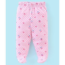 Babyhug Cotton Footed Bootie Leggings Floral Printed Pack of 3 - Multicolour