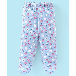 Babyhug Cotton Footed Bootie Leggings Floral Printed Pack of 3 - Multicolour