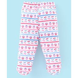 Babyhug Cotton Footed Bootie Leggings Floral Printed Pack of 3 - Multicolour