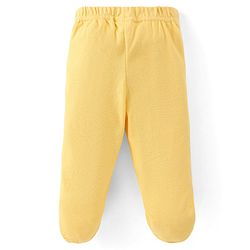 Babyhug Cotton Knit Full Length Bootie Leggings Floral Print Pack of 3 - Yellow Pink & Blue