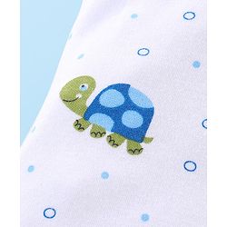 Babyhug Cotton Footed Bootie Leggings Striped & Tortoise Printed Pack of 3 - Yellow & Blue