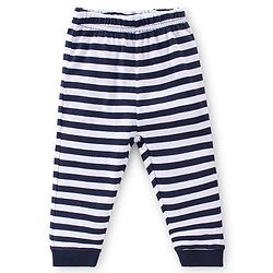 Babyhug Cotton Knit Full Sleeves Night Suit With Animals Print - Navy Blue