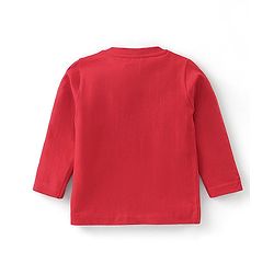 Babyhug 100% Cotton Full Sleeves Night Suit With Polar Bear Print - Red