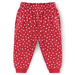 Babyhug 100% Cotton Full Sleeves Night Suit With Polar Bear Print - Red