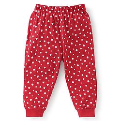 Babyhug 100% Cotton Full Sleeves Night Suit With Polar Bear Print - Red