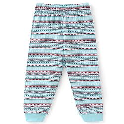 Babyhug Cotton Knit Single Jersey Full Sleeves Night Suit With Santa Clause Print - Blue