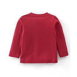 Babyhug Cotton Knit Full Sleeves Night Suit Penguin Print - Red