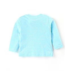 Babyhug Cotton Knit Single Jersey Full Sleeves Night Suit With Dino Print - Blue