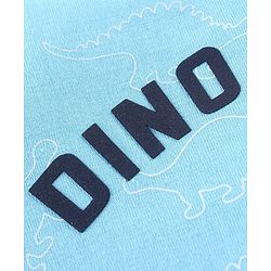 Babyhug Cotton Knit Single Jersey Full Sleeves Night Suit With Dino Print - Blue