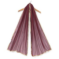 Babyhug Cotton Woven Sleeveless Choli & Lehenga Set with Dupatta Floral Print - Maroon & Blue