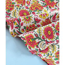 Babyhug Cotton Woven Printed Angarakha Full Sleeves Kurta & Dhoti Set - Red & White