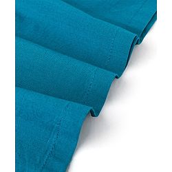 Babyhug Cotton Woven Full Sleeves Kurta & Pajama Set with Coat Chevron Print - Teal Blue