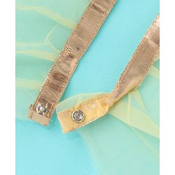 Babyhug Woven Sleeveless Choli & Lehenga Set with Dupatta & Floral Embroidery - Pink & Yellow