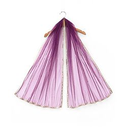 Babyhug Sleeveles Velvet Embroidered Choli with Lehenga  and Dupatta - Purple